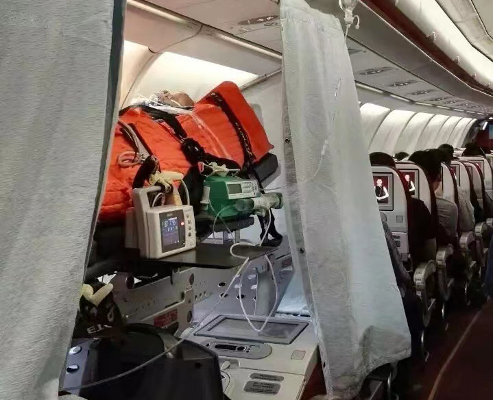 义乌市跨国医疗包机、航空担架